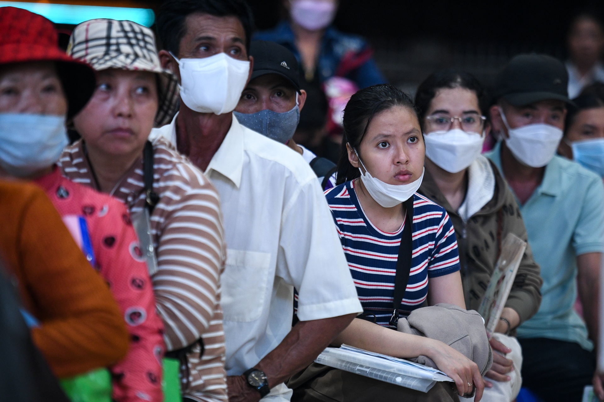 Dong kin nguoi benh tai Benh vien Ung buou TP.HCM tu 4h sang hinh anh
