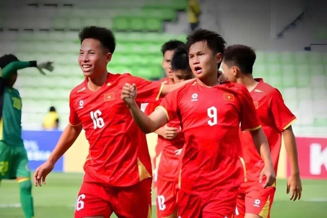 U19 Viet Nam thang tran mo man giai Dong Nam A hinh anh