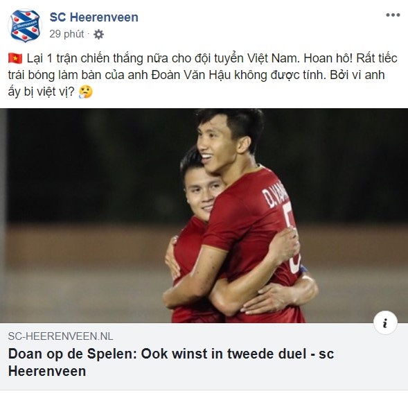 sc heerenveen văn hậu ảnh 1 sc heerenveen van hau anh 1