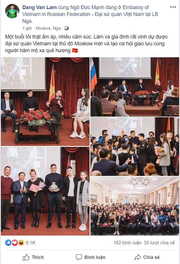 văn lâm cổ vũ u22 việt nam ảnh 1 van lam co vu u22 viet nam anh 1