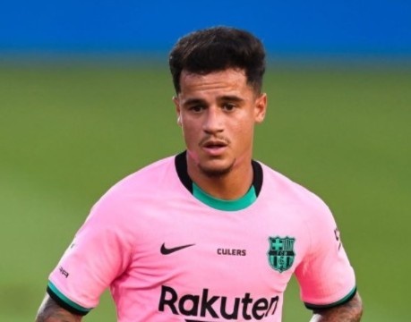 Coutinho the hien ky thuat trong tran giao huu cua Barca hinh anh