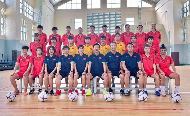 Tuyen futsal nu Viet Nam tap huan o Thai Lan truoc SEA Games 31 hinh anh