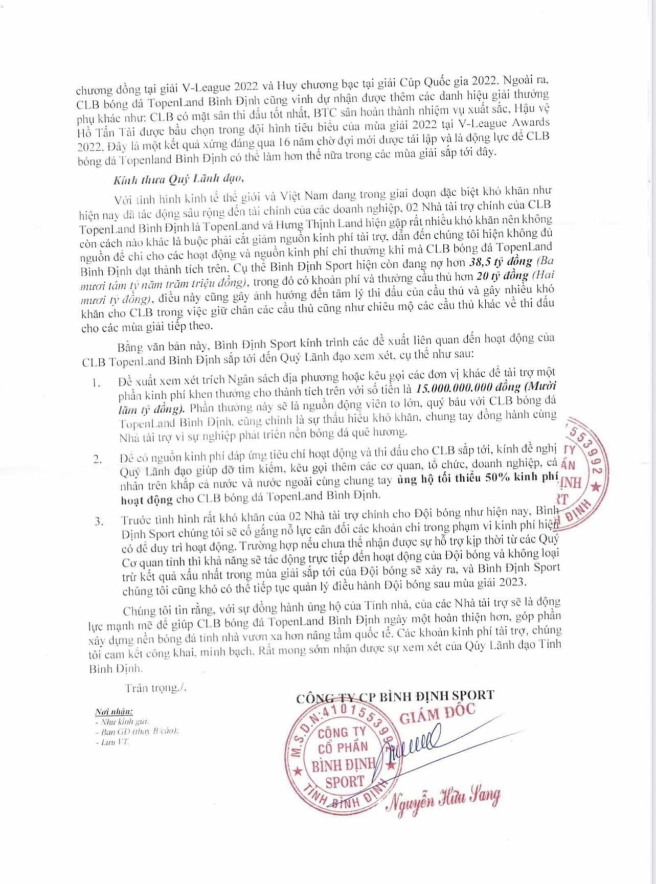 clb bình định nợ ảnh 2 clb binh dinh no anh 2