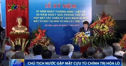 Chu tich nuoc gap mat cuu tu chinh tri Hoa Lo hinh anh