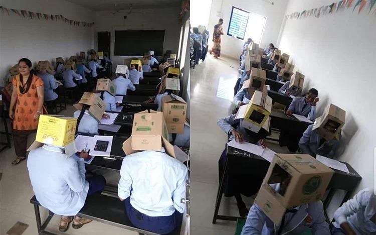 Truong hoc An Do bi noi vo nhan dao vi bat sinh vien doi hop khi thi hinh anh