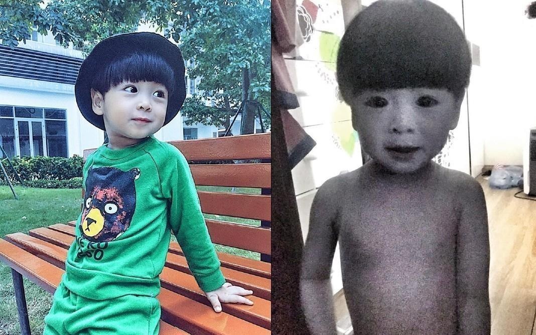 Me hoa trang Halloween cho con trai thanh cau be ma hinh anh