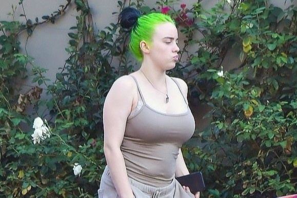 Billie Eilish bi chi trich vi ao 2 day va noi kho an mac cua phu nu hinh anh