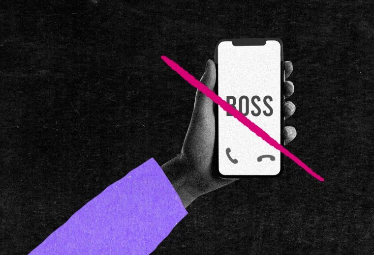 Quoc gia cam sep nhan tin, goi dien cho nhan vien sau gio lam hinh anh