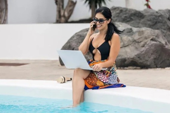 Dan van phong di choi de lam viec hinh anh