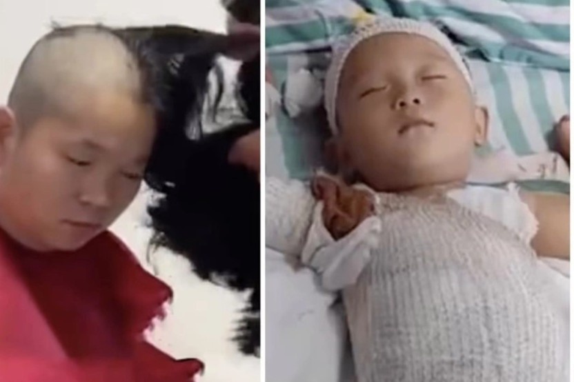 Cha me Trung Quoc cao dau, cuu con trai 1 tuoi bi bong nang hinh anh