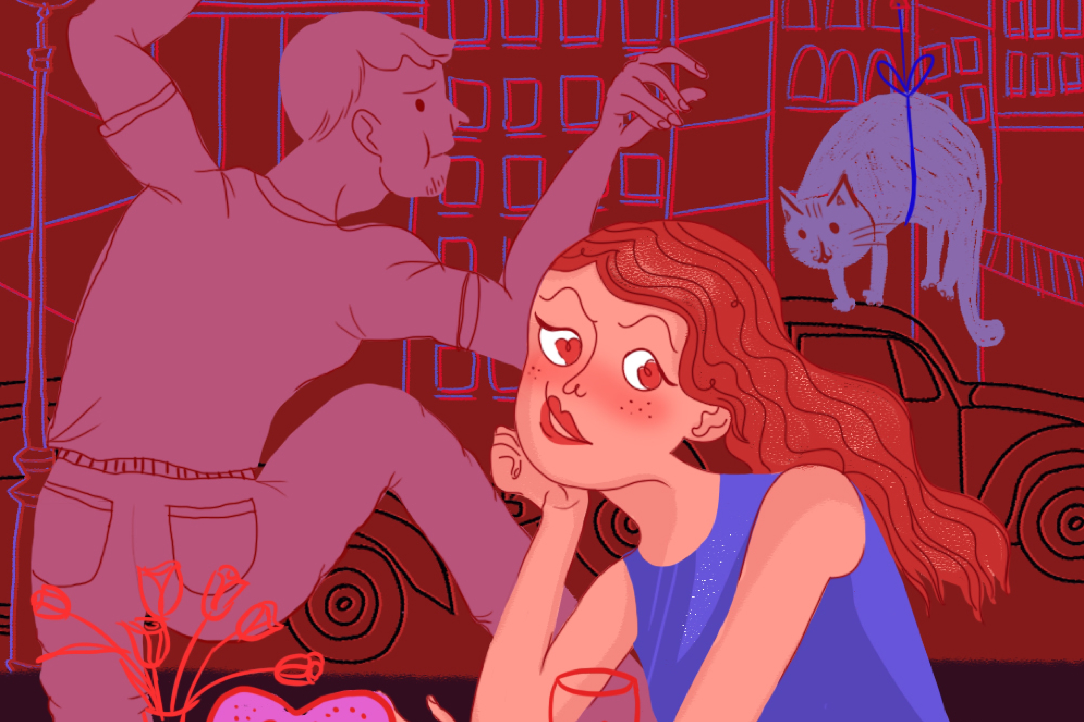 Ban trai bo lo Valentine dau tien vi mot chu meo hinh anh