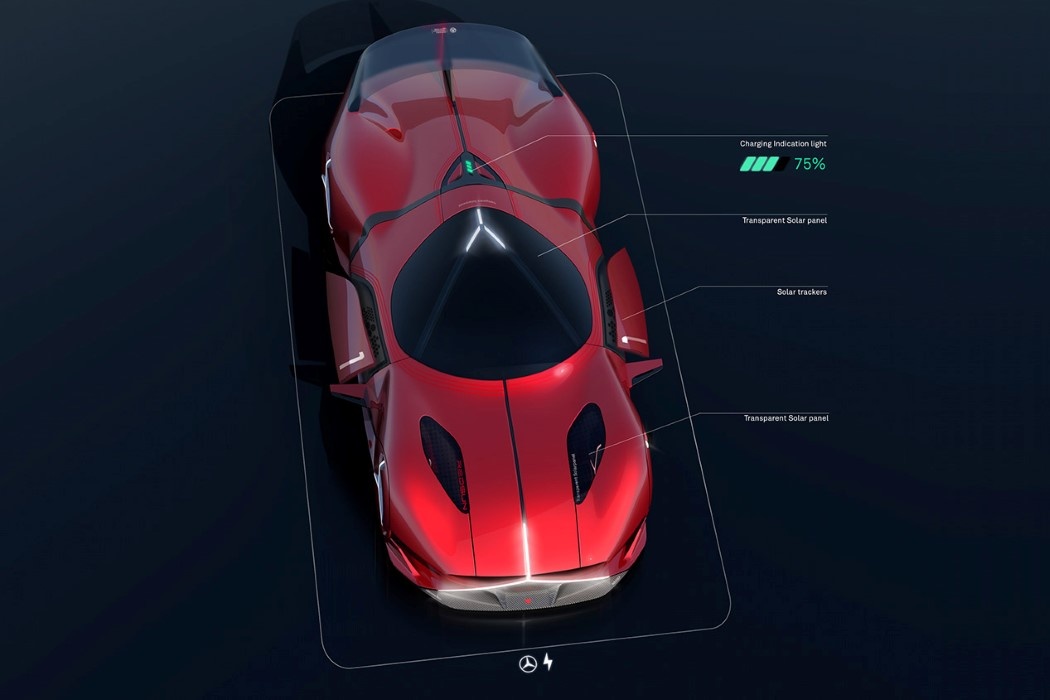 Mercedes Redsun doc dao voi den pha tao hinh ngoi sao ba canh anh 5