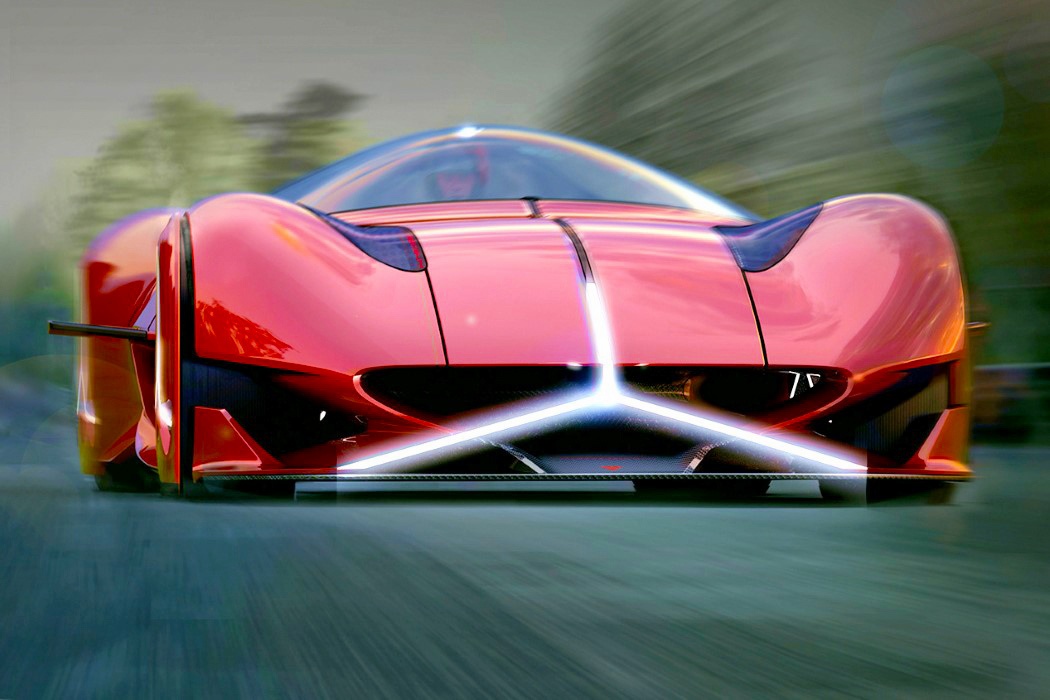 Mercedes Redsun doc dao voi den pha tao hinh ngoi sao ba canh anh 8