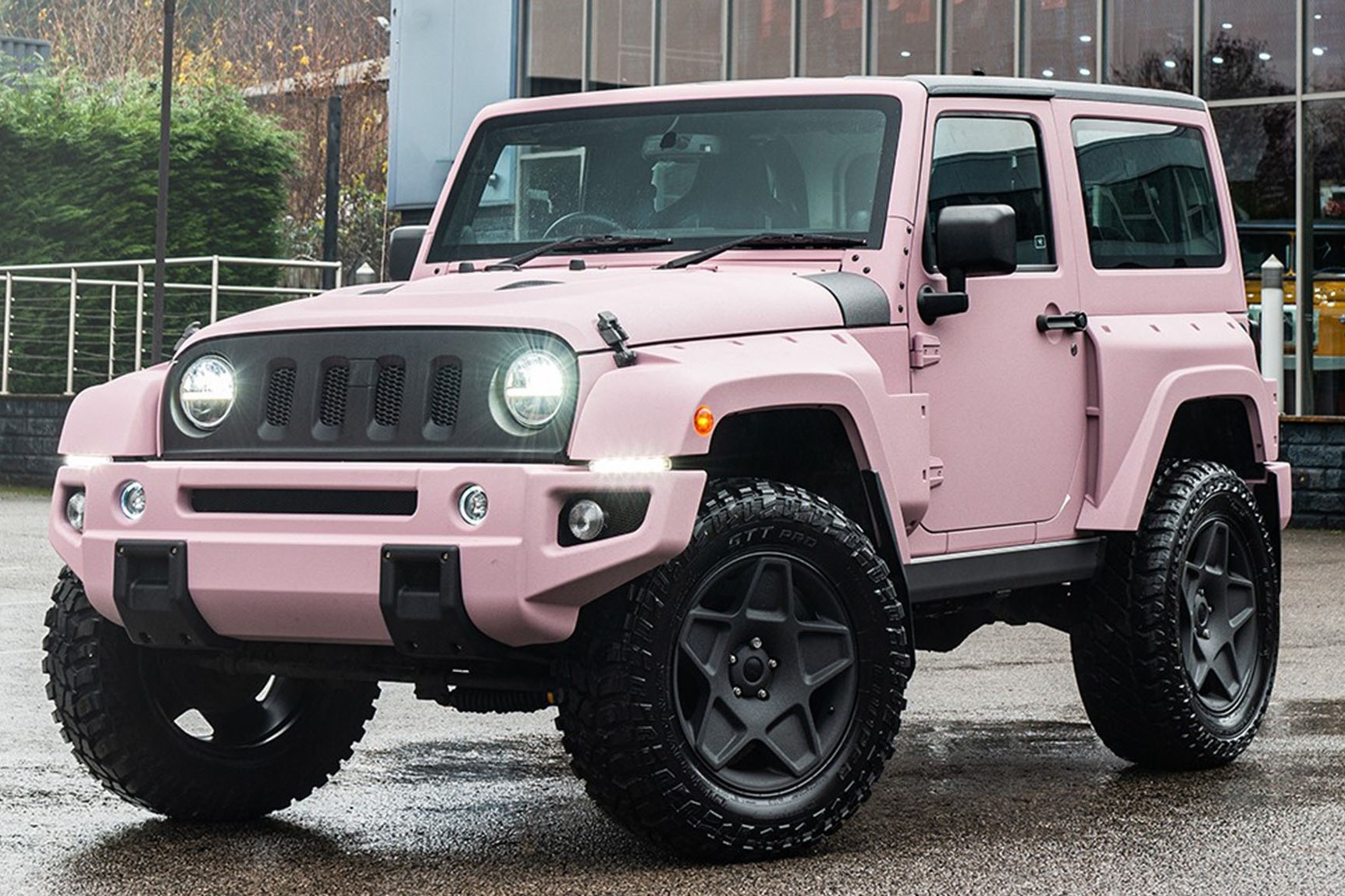 Xe offroad Jeep Wrangler voi ban do mau hong hinh anh