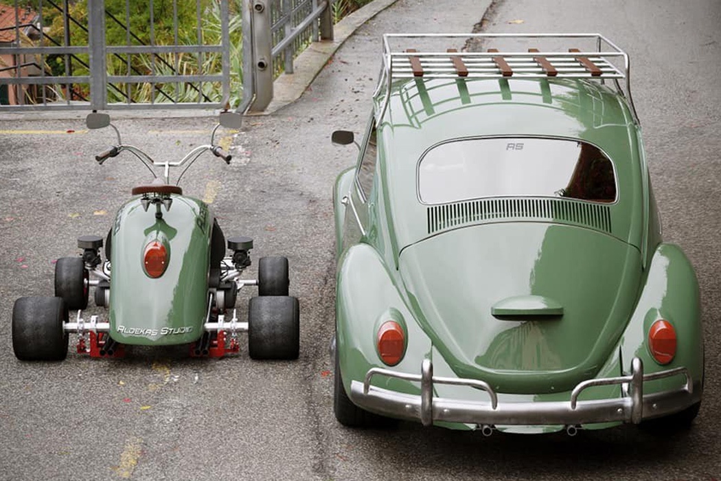 Xe 4 bánh làm từ tấm chắn bùn của Volkswagen Beetle ảnh 3 Xe 4 banh lam tu tam chan bun cua Volkswagen Beetle anh 3