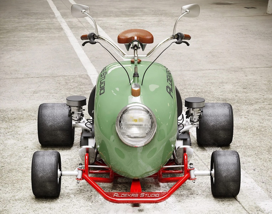 Xe 4 bánh làm từ tấm chắn bùn của Volkswagen Beetle ảnh 11 Xe 4 banh lam tu tam chan bun cua Volkswagen Beetle anh 11