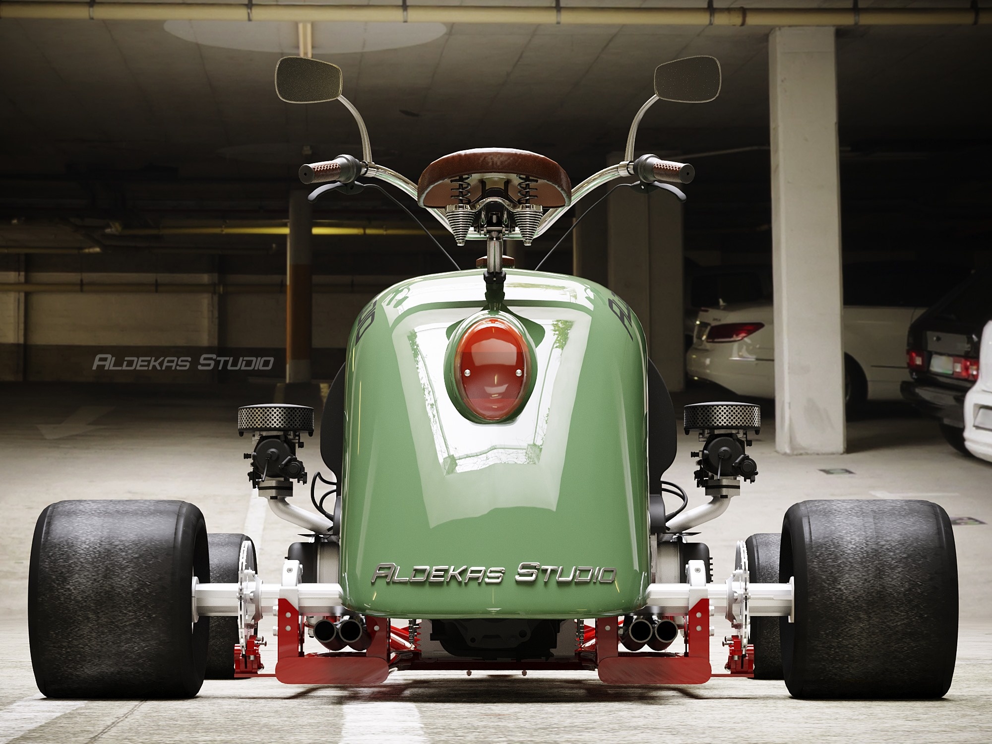 Xe 4 bánh làm từ tấm chắn bùn của Volkswagen Beetle ảnh 8 Xe 4 banh lam tu tam chan bun cua Volkswagen Beetle anh 8