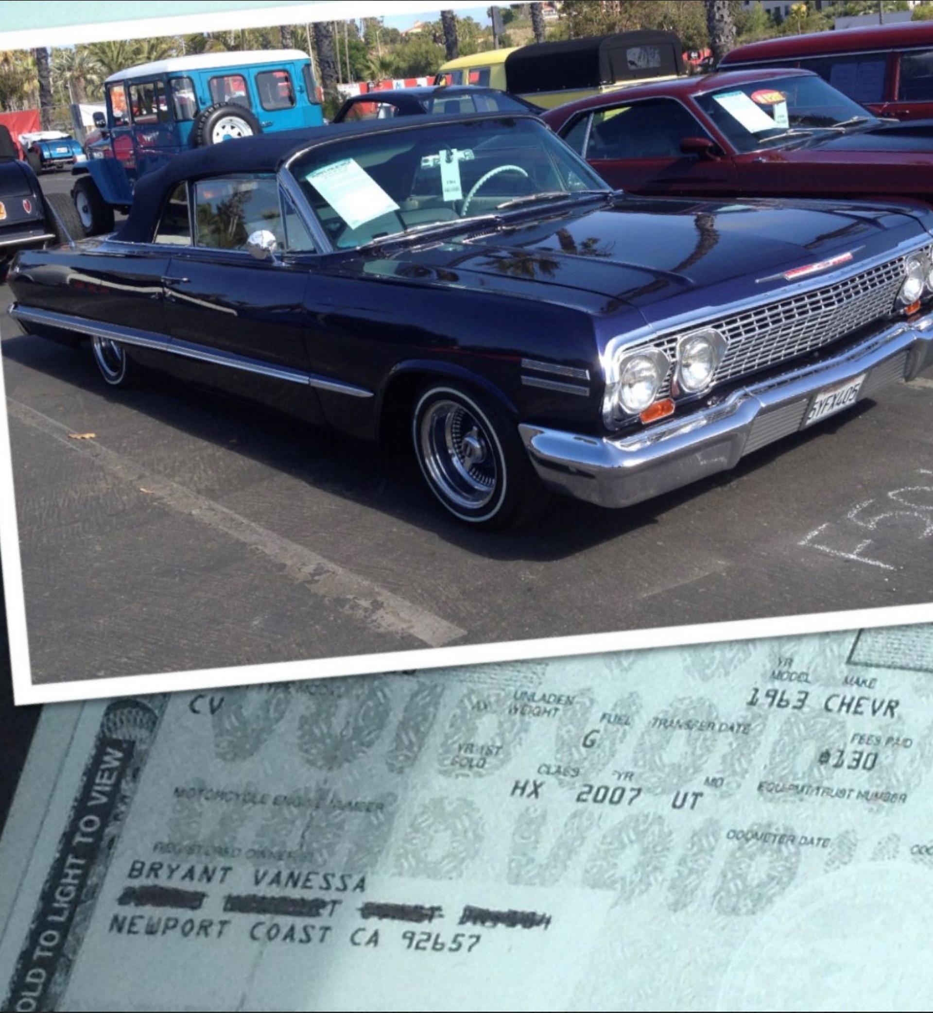 Chiếc Chevorlet Impala 1963 của Kobe Bryant được bán đấu giá ảnh 7 Chiec Chevorlet Impala 1963 cua Kobe Bryant duoc ban dau gia anh 7