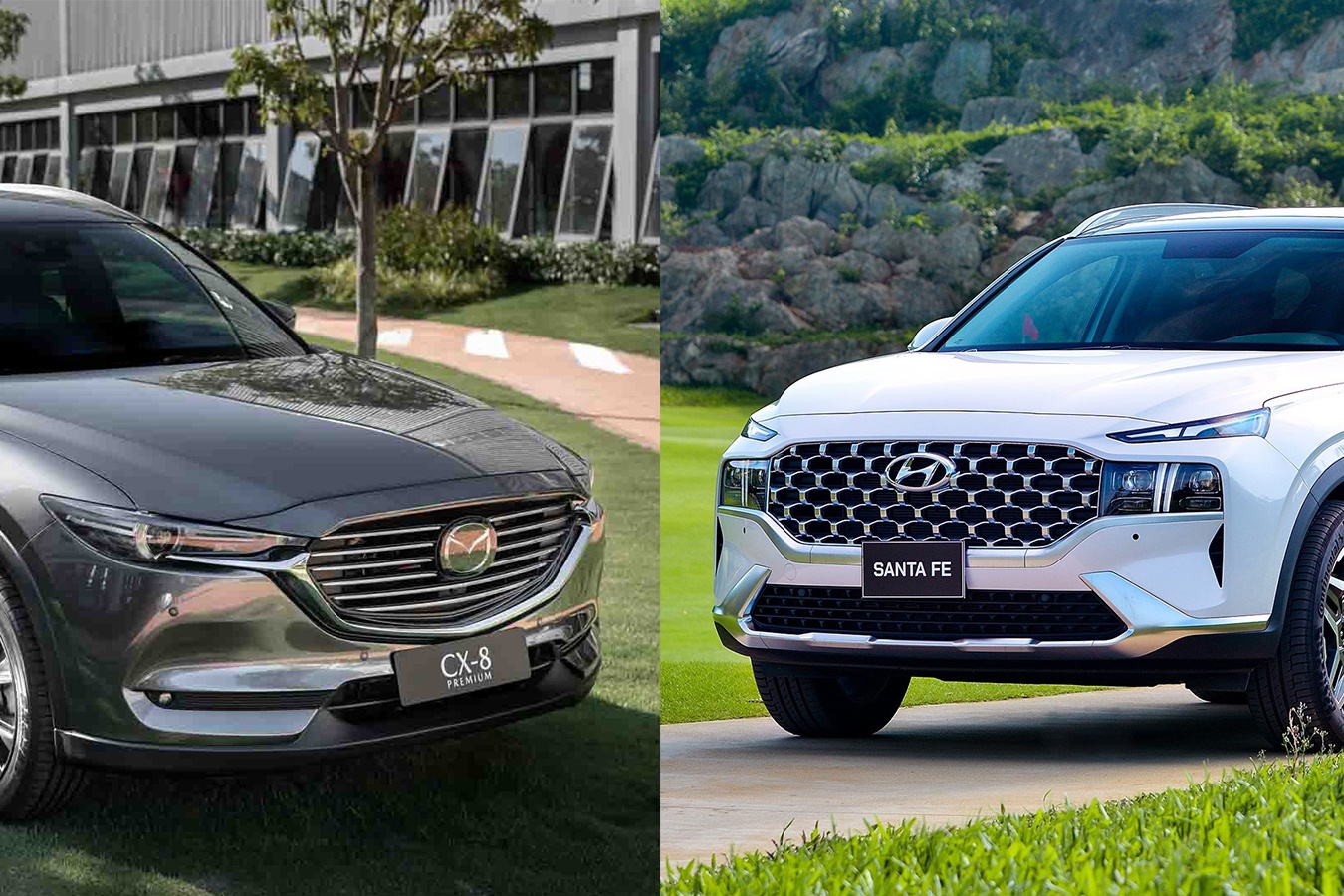 SUV 7 cho toi nen mua Mazda CX-8 hay Hyundai Santa Fe 2021? hinh anh