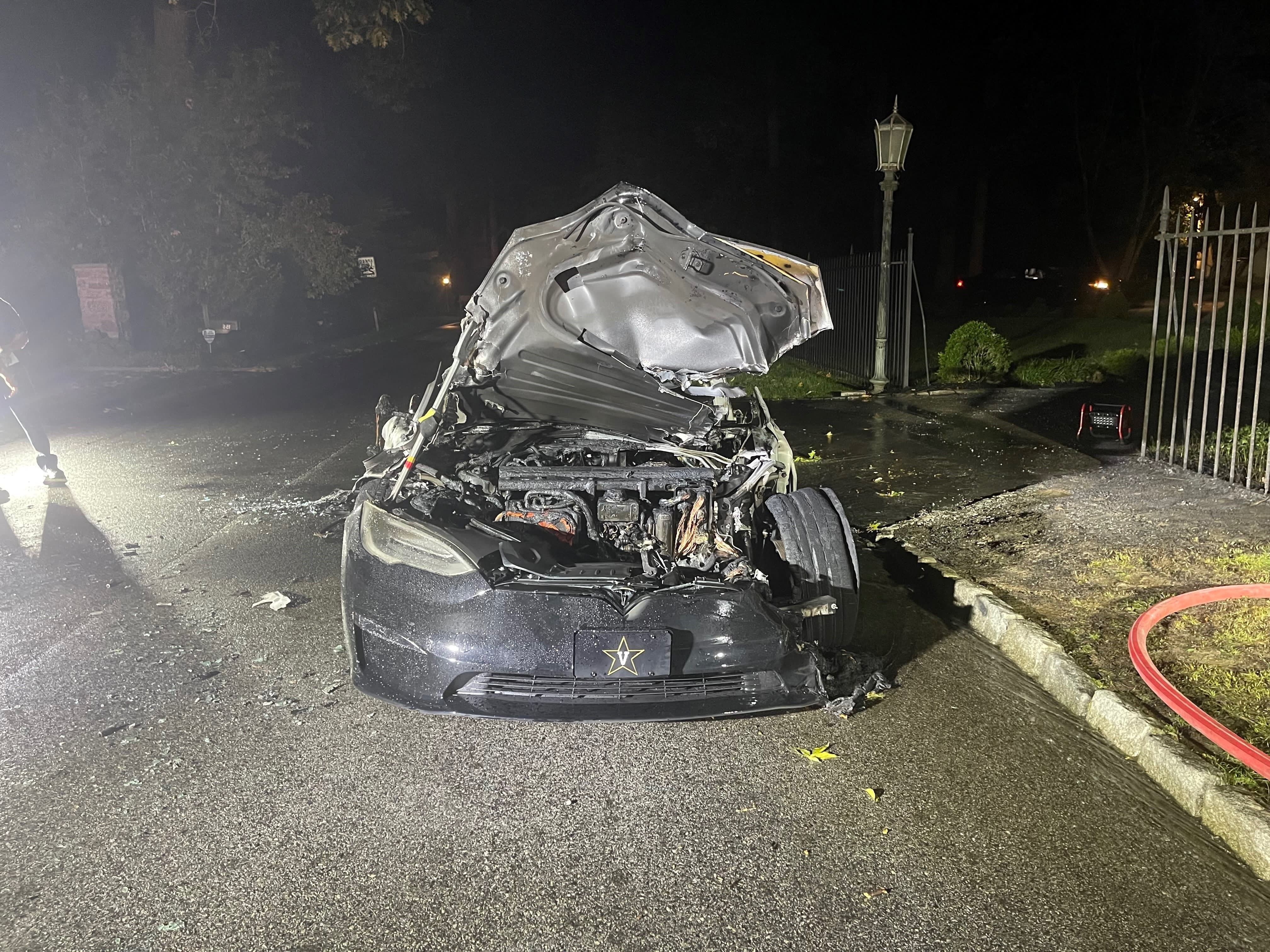 Tesla Model S boc chay anh 2