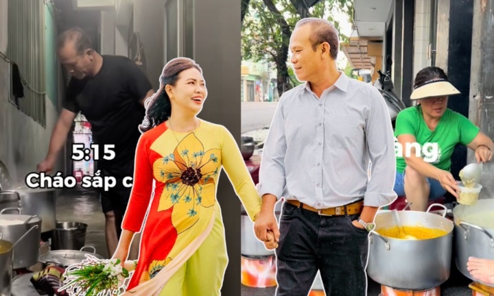 Ong chu Quy Nhon cung vo nhu 'cong chua', day phu vo nau chao tu 2h hinh anh