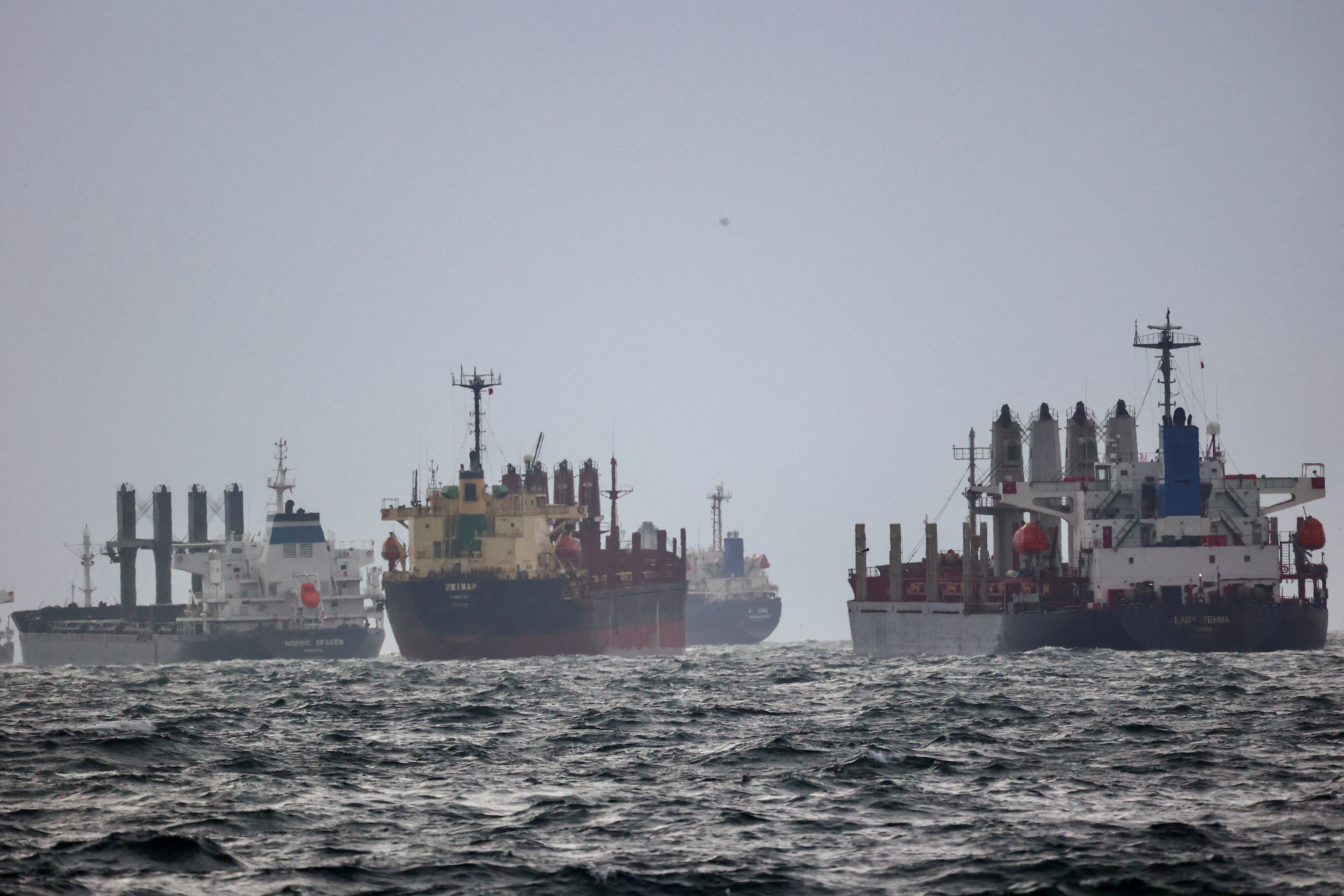 Mot dong lenh o My, hang dai tau cho dau ket cung o eo bien Bosphorus hinh anh