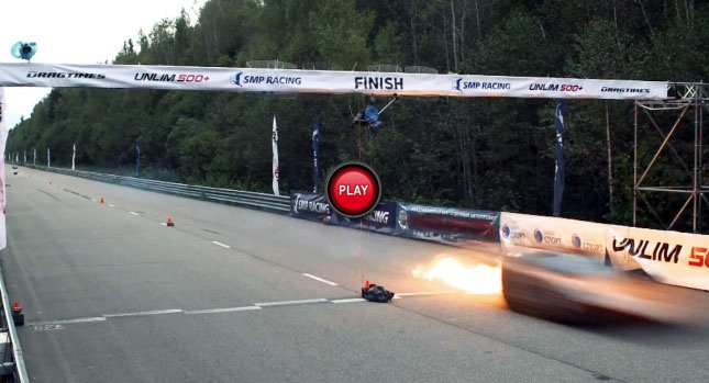 Sieu xe Lamborghini Gallardo do boc chay o van toc 402 km/h hinh anh