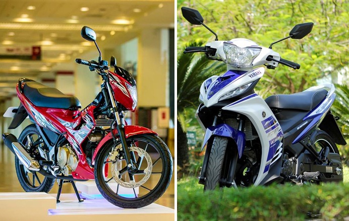 Xe con tay tam trung: Cuoc chien tay doi Suzuki va Yamaha hinh anh