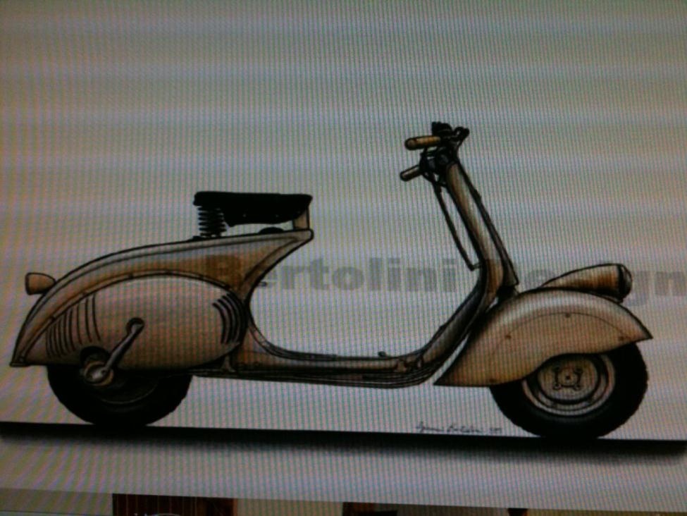 Hình ảnh nguyên bản thiết kế của Vespa 98 – 1946