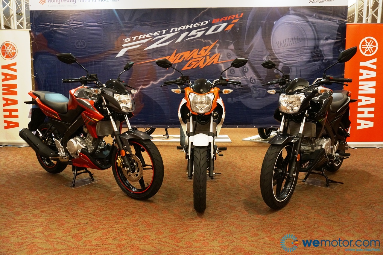 Mẫu xe FZ150i ra mắt tại Malaysia với 3 tùy chọn màu sắc. Ảnh: Wemotor.