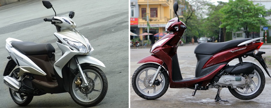 Luvias Fi mới và Honda Vision nổi lên là hai mẫu xe ga rất đáng chú ý trong phân khúc dưới 30 triệu đồng. 