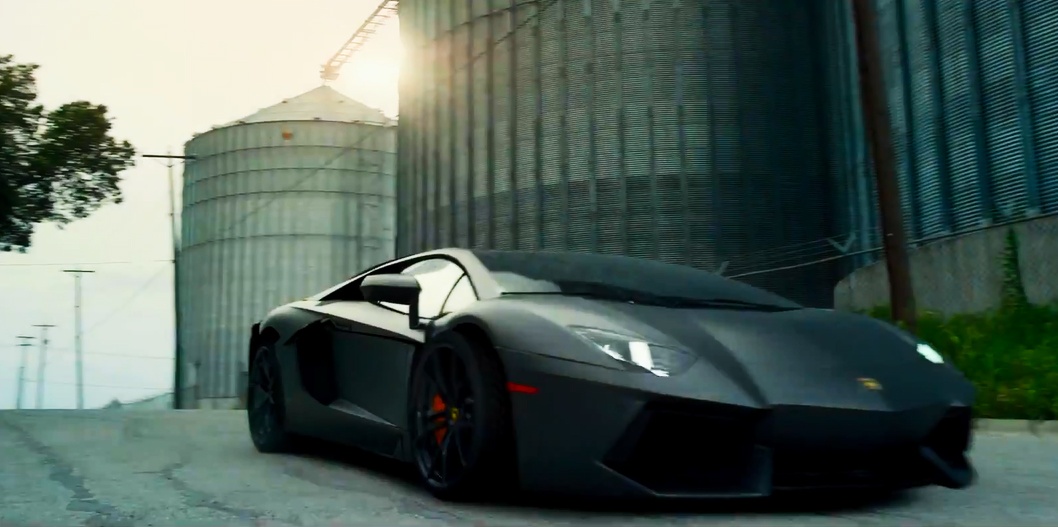 Lamborghini Aventador xuat hien trong trailer Transformer 4 hinh anh