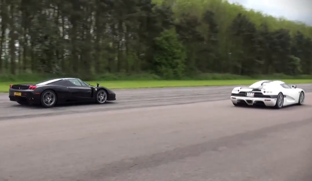 Sieu xe Ferrari Enzo thi tai cung Koenigsegg CCX hinh anh