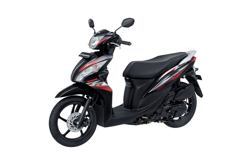 Honda Spacy 2015 màu đen với tem xe mới.
