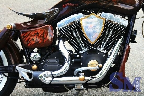 uy chiếc xe có một số đường nét nghiêng theo xu hướng Bobber nhưng “Là người chơi tay ngang nên đam mê là chính, chưa có xưởng độ chuyên nghiệp, chỉ tự khám phá theo đam mê, đôi lúc còn để cảm xúc dẫn đường cho thú chơi riêng mình. Dù vậy, tôi và các cộng sự cố gắng tìm tòi sáng tạo cho ra nét riêng!”, ông Quốc Tuấn bày tỏ. Mục tiêu cuối cùng, ông ước mơ tạo một trường phái độ xe Harley với thương hiệu Conqueror (Kẻ chinh phục).  