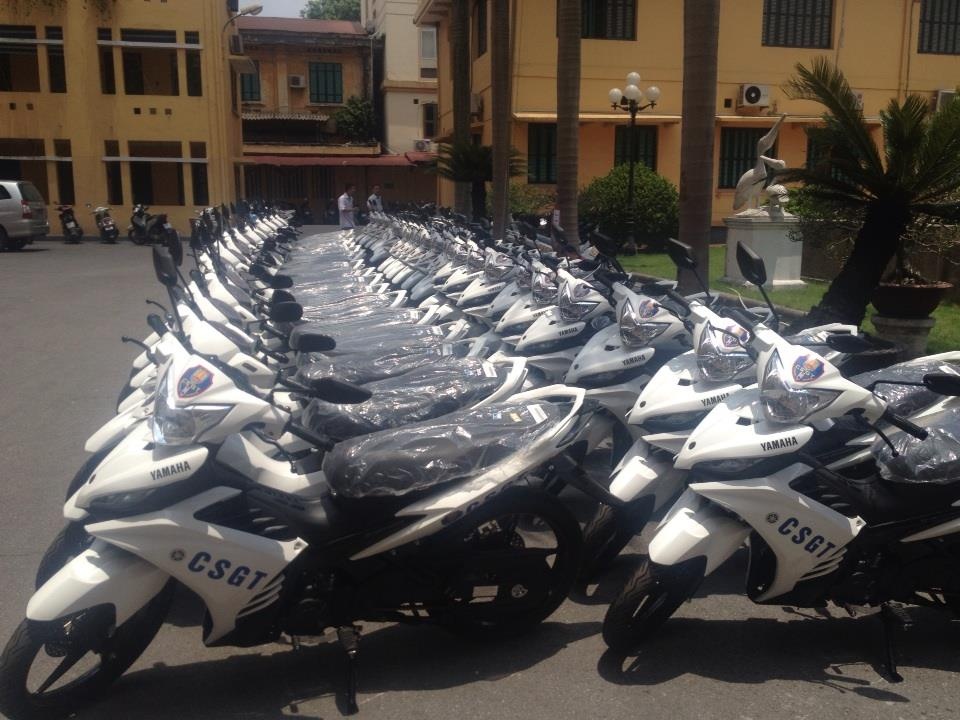 He lo hinh anh dan xe Exciter danh rieng cho CSGT Ha Noi hinh anh