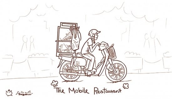 Nhà hàng di động.