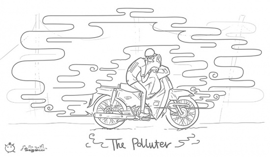 Máy tạo khói có hình chiếc xe.