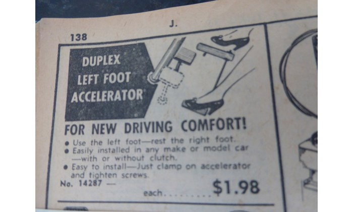 Với slogan “Hãy để chân phải nghỉ”, dụng cụ này được quảng cáo là có thể mang tới cảm giác lái xe thoải mái cho những ai thuận chân trái.