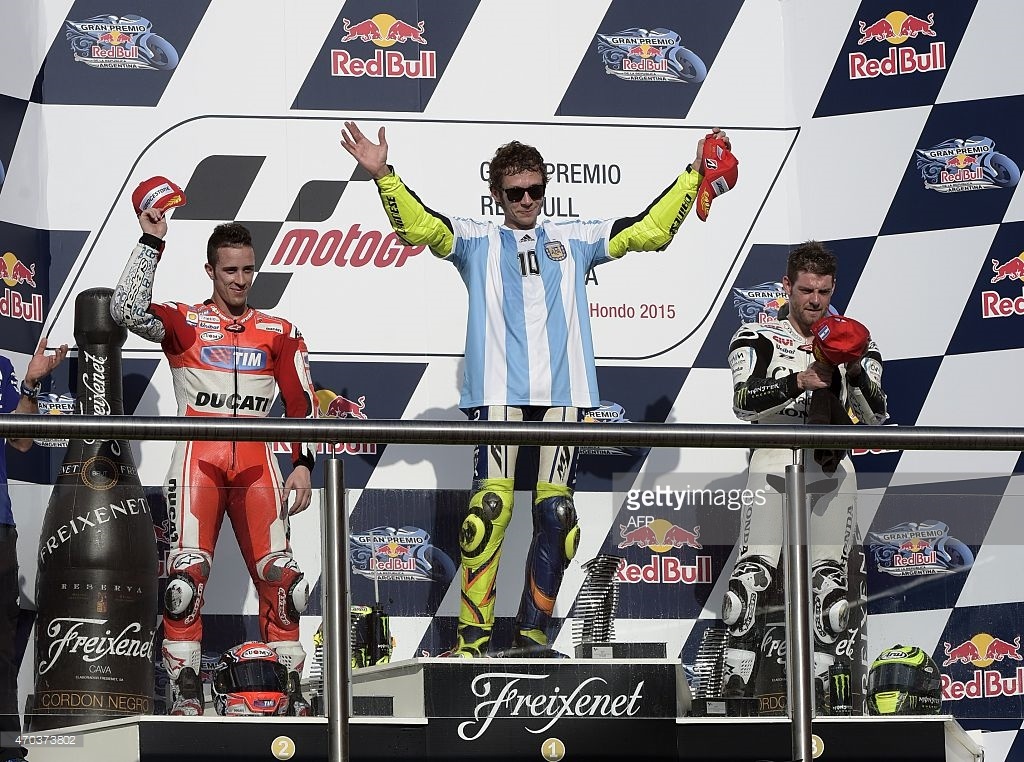 Chiến thắng xứng đáng của Valentino Rossi trong chặng thứ 3 MotoGP 2015. Ảnh: Getty Image.