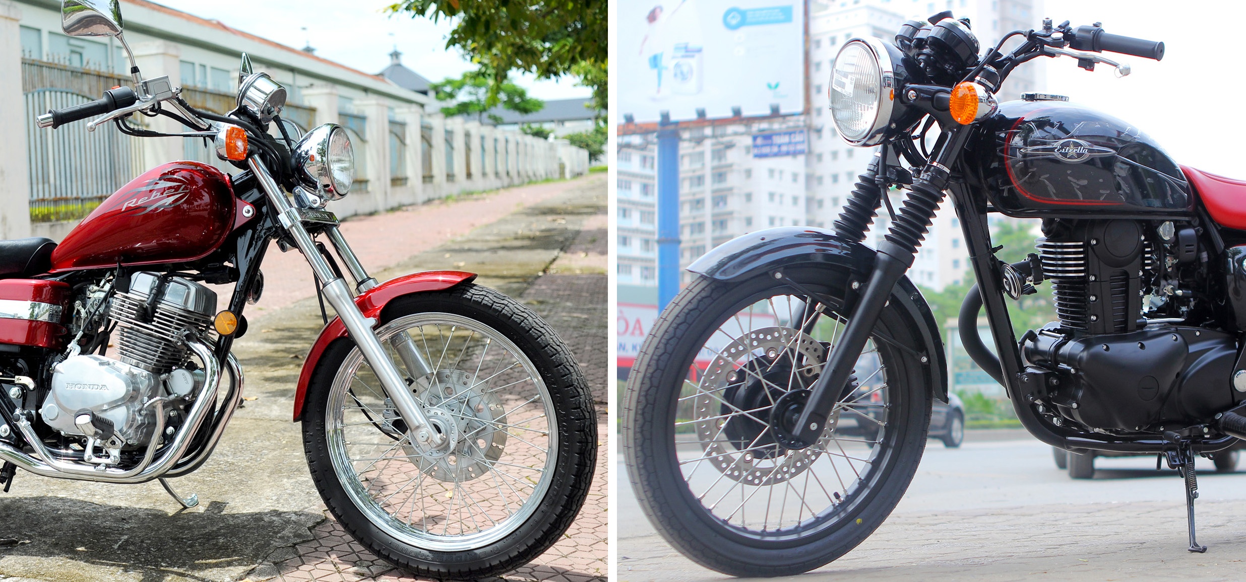So dang 2 mau xe co dien 250 phan khoi cua Honda va Kawasaki hinh anh