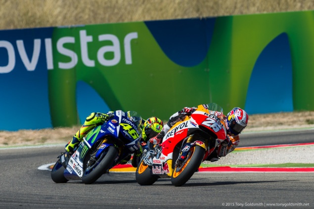 Màn so tài quyết liệt của Rossi và Pedrosa.
