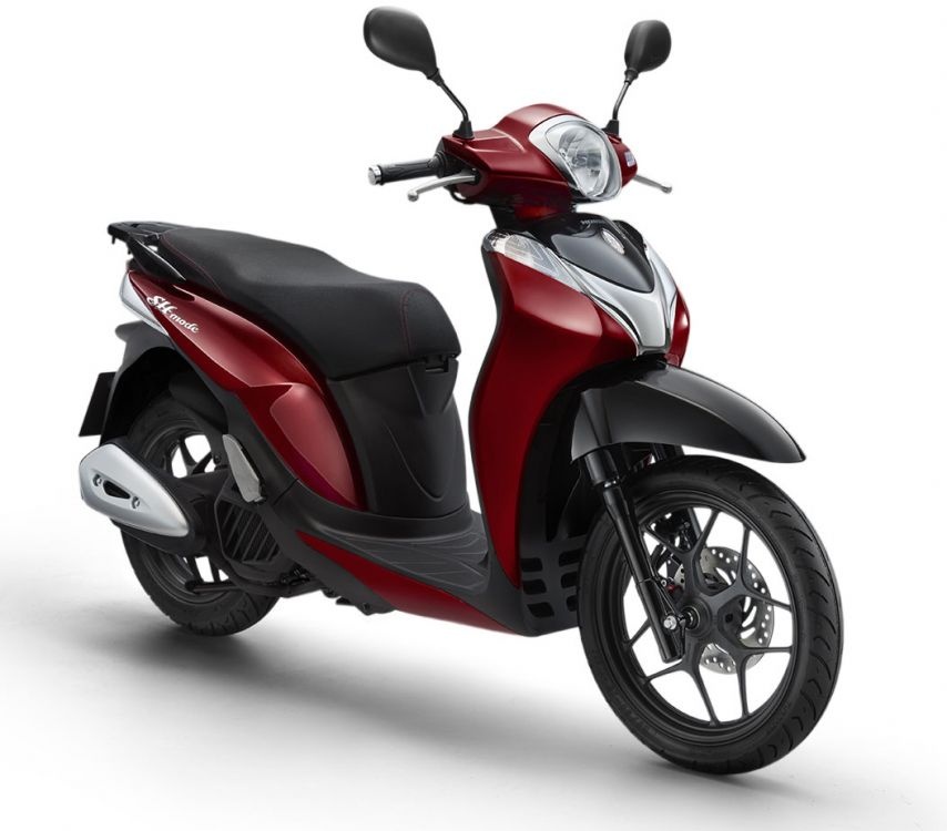 SH mode phiên bản cá tính tạo sự khác biệt với màu sơn đỏ đậm. Ảnh: Honda.