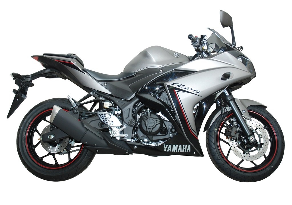 Màu sơn ghi bạc mới trên R25 ABS.
