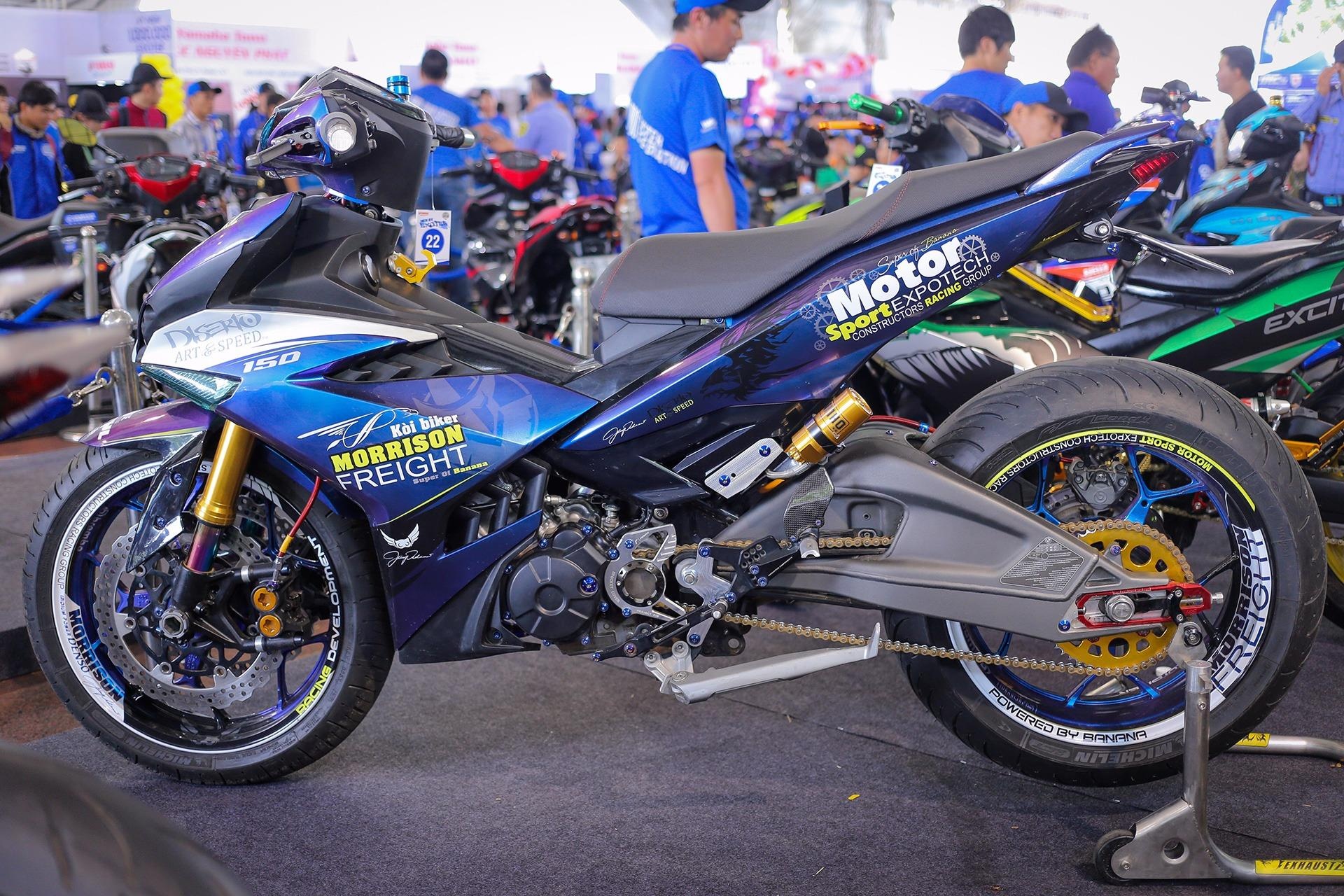 Exciter 150 do dan chan khung cua biker Viet hinh anh