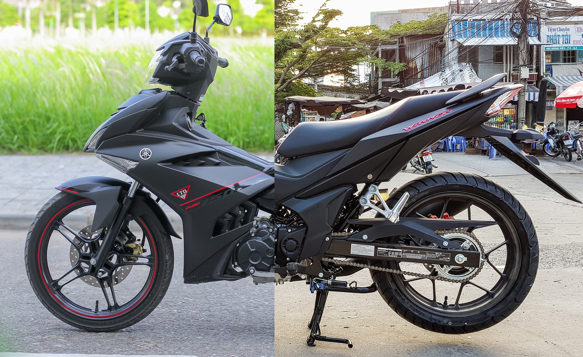 So sanh thiet ke Honda Winner va Yamaha Exciter mau den mo hinh anh