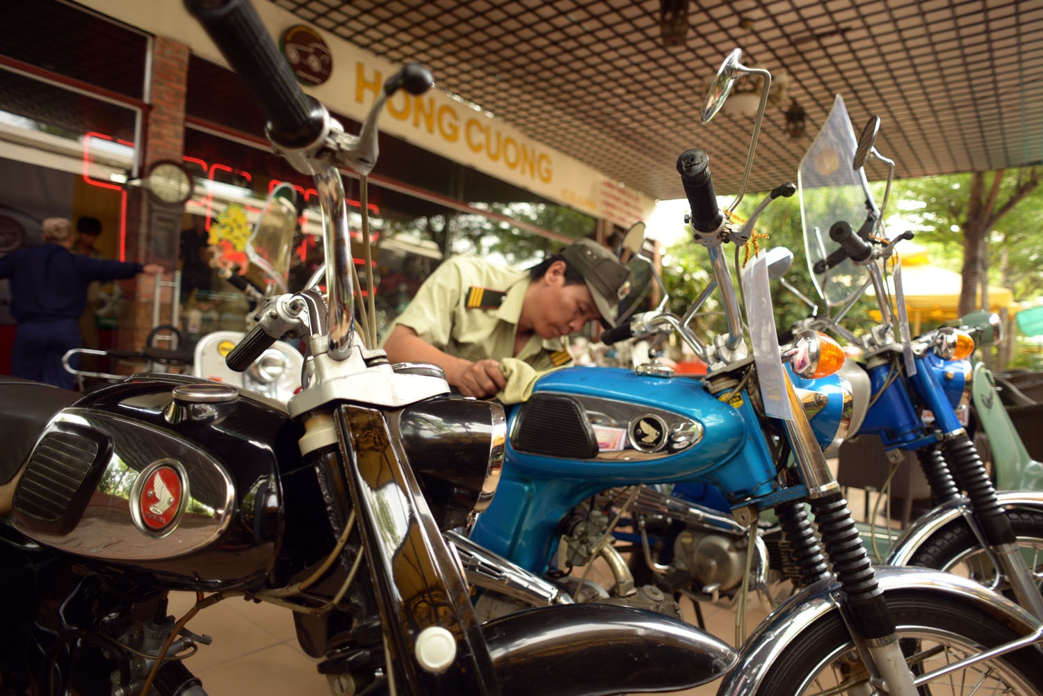 Khá nhiều xe Honda sản xuất từ thập kỷ 60 được trưng bày. Những chiếc xe này đã từng rất quen thuộc với đời sống người dân Việt Nam.