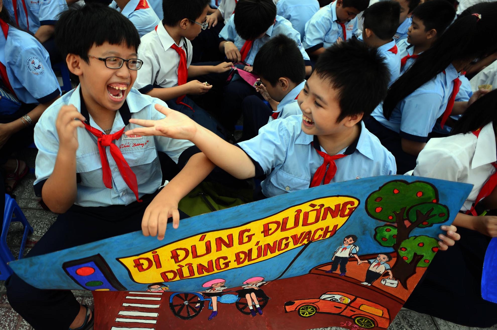 Em Trần Thái Dương cho biết, chương trình là một hoạt động ý nghĩa, giúp em hiểu biết hơn về các vấn đề giao thông và chấp hành nghiêm chỉnh.