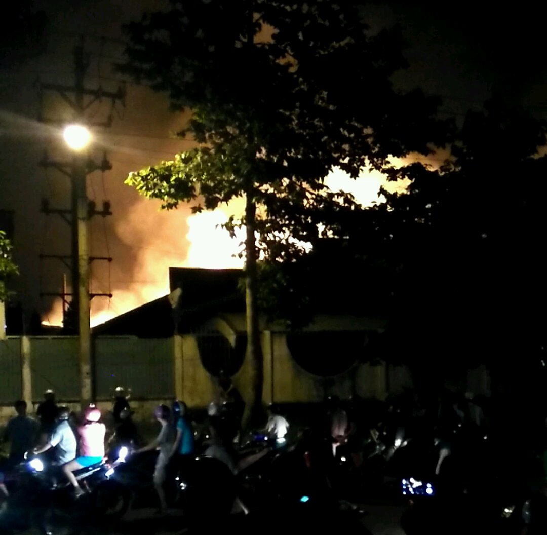 chay o khu cong nghiep Trang Bang anh 1