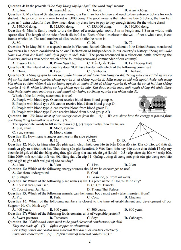 Hoang Sa Truong Sa vao de lop 6 anh 2